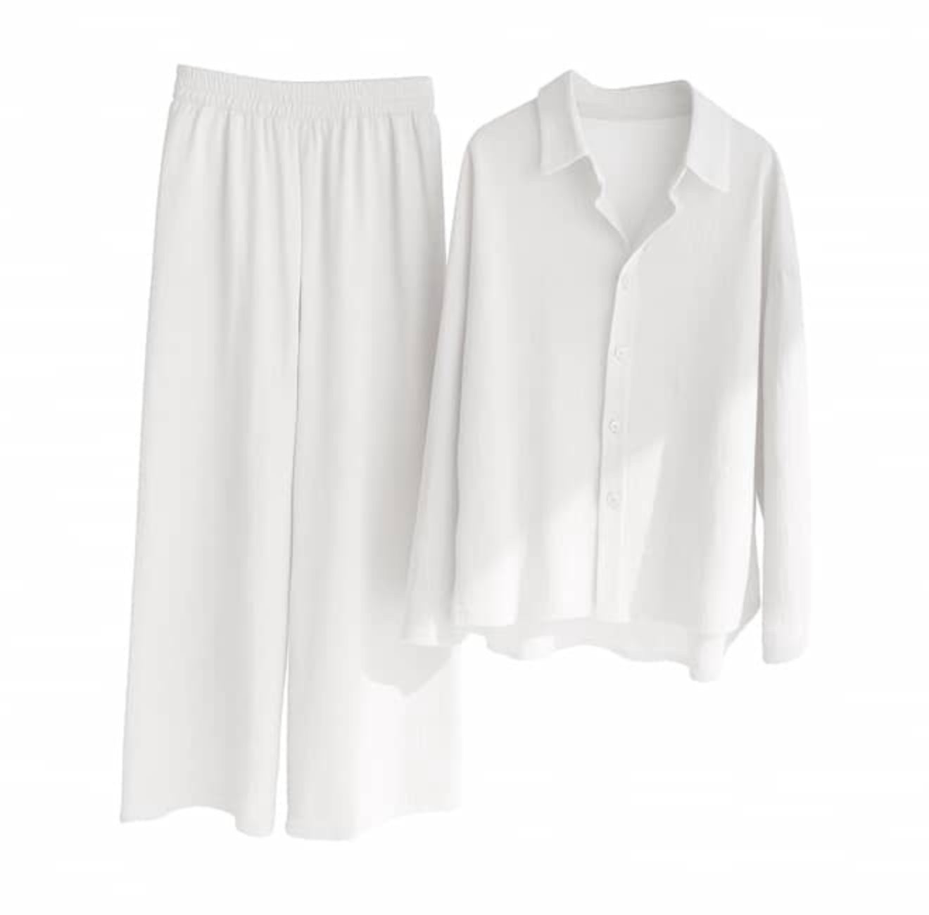 Pure Bliss Co ord Set (WHITE)